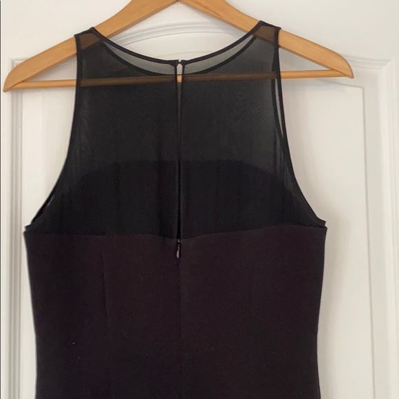 Club Monico Black party dress with netted upper bodice - Picture 4 of 4